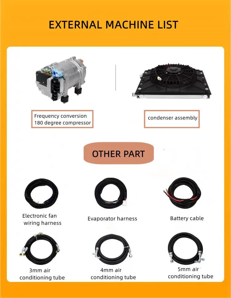 Electric Compressor Car Truck 12V Split Air Conditioner